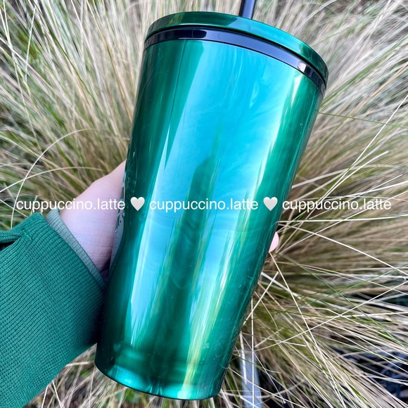 💚NEW💚Starbucks Marbled Jade Green Grande Cold Cup Tumbler - Picture 2 of 7